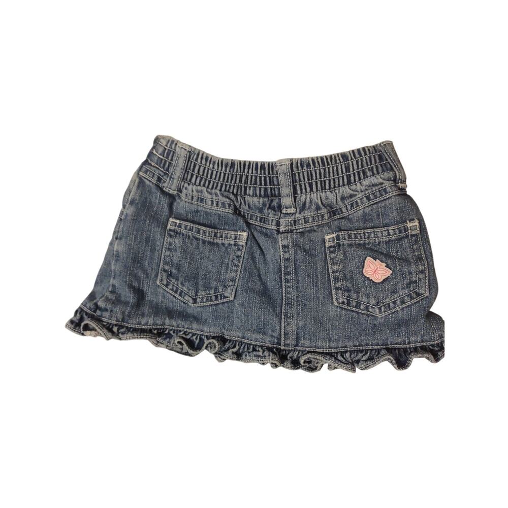 Koala Kids Embroidered ruffle Denim Skirt Size‎ 3/6 Months Butterfly Flowers - Picture 5 of 5